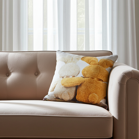 Wendekissenhülle Kleine Hasenfreunde 45x45 cm