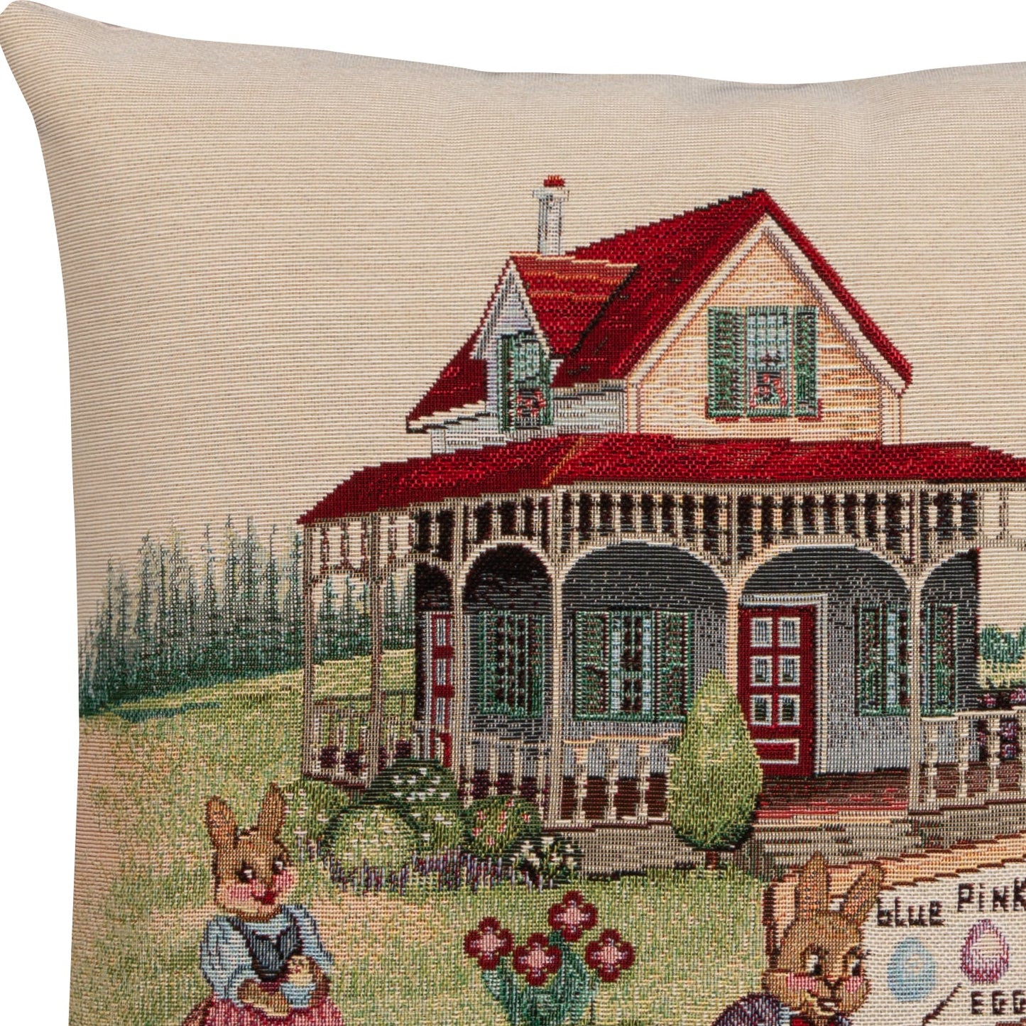 Gobelin Hasenschule 45x45 cm