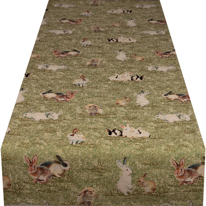 Tischläufer mit Hasen im Garten - Rabbit Garden 40x90 cm