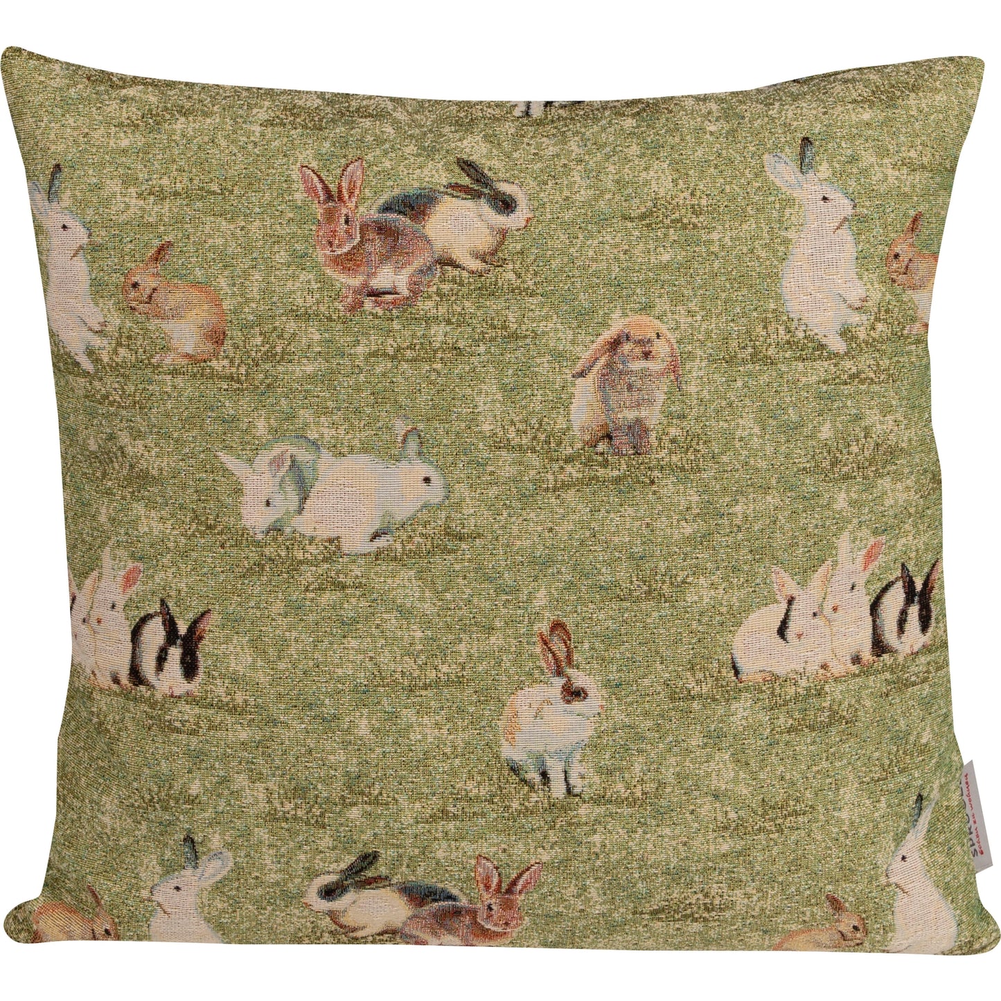 Kissenhülle mit Hasen im Garten - Rabbit Garden 60x60 cm