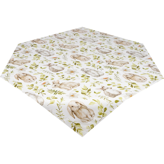 Mitteldecke mit Hasen und botanischen Zweigen - Rabbit Herbage 85x85 cm