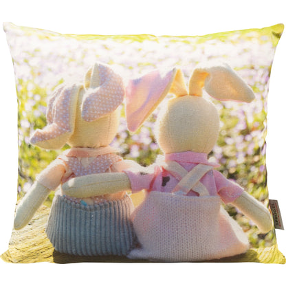 Kissenhülle mit Hasenpärchen - Easter Harmony 45x45 cm