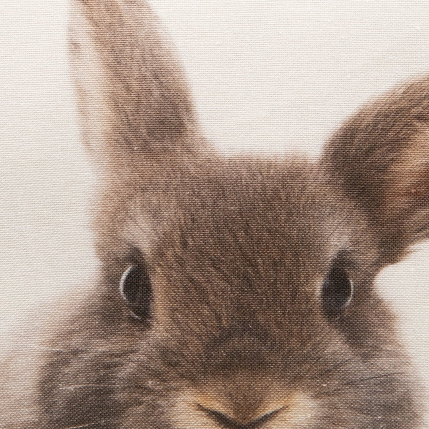 Baumwoll-Gewebe Kissenhülle brauner Hase 45x45 cm