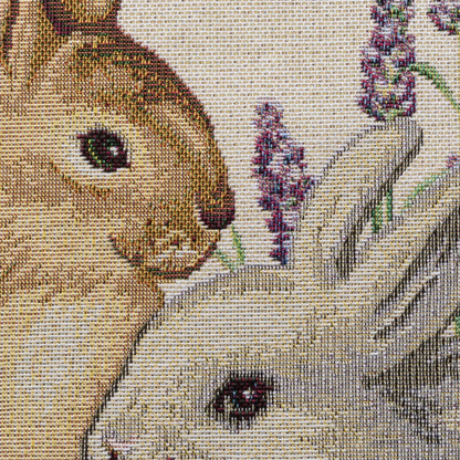 Gobelin Kissenhülle Hasen-Freundschaft 45x45 cm