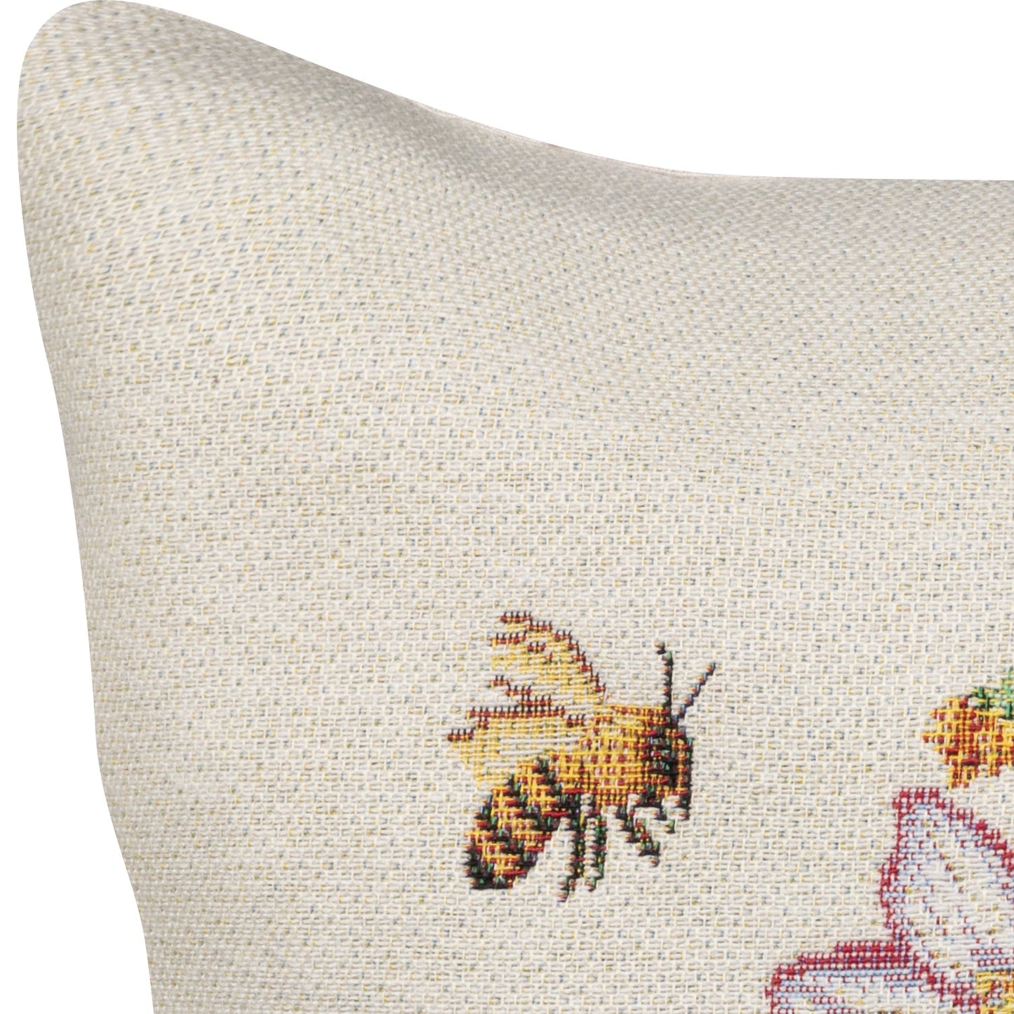 Gobelin Kissenhülle mit Hasen & bunter Blumenwiese - Easter Flowerfield 45x45 cm