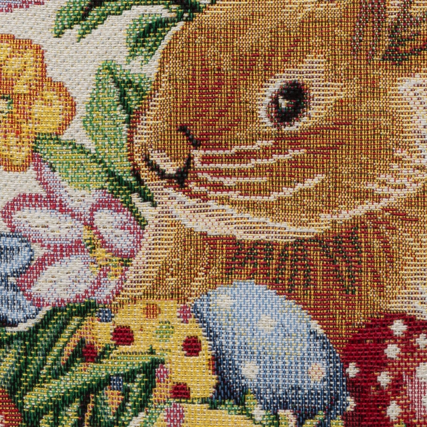 Gobelin Kissenhülle mit Hasen & bunter Blumenwiese - Easter Flowerfield 45x45 cm
