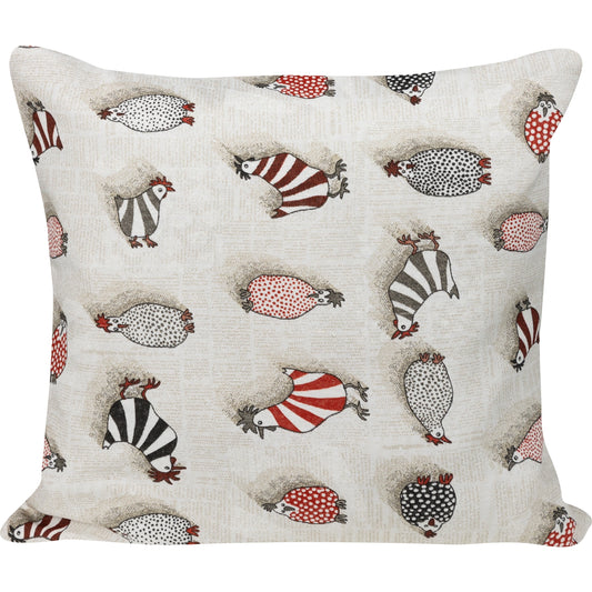 Kissenhülle mit buntem Hühnerhof - Easter Chicken 60x60 cm