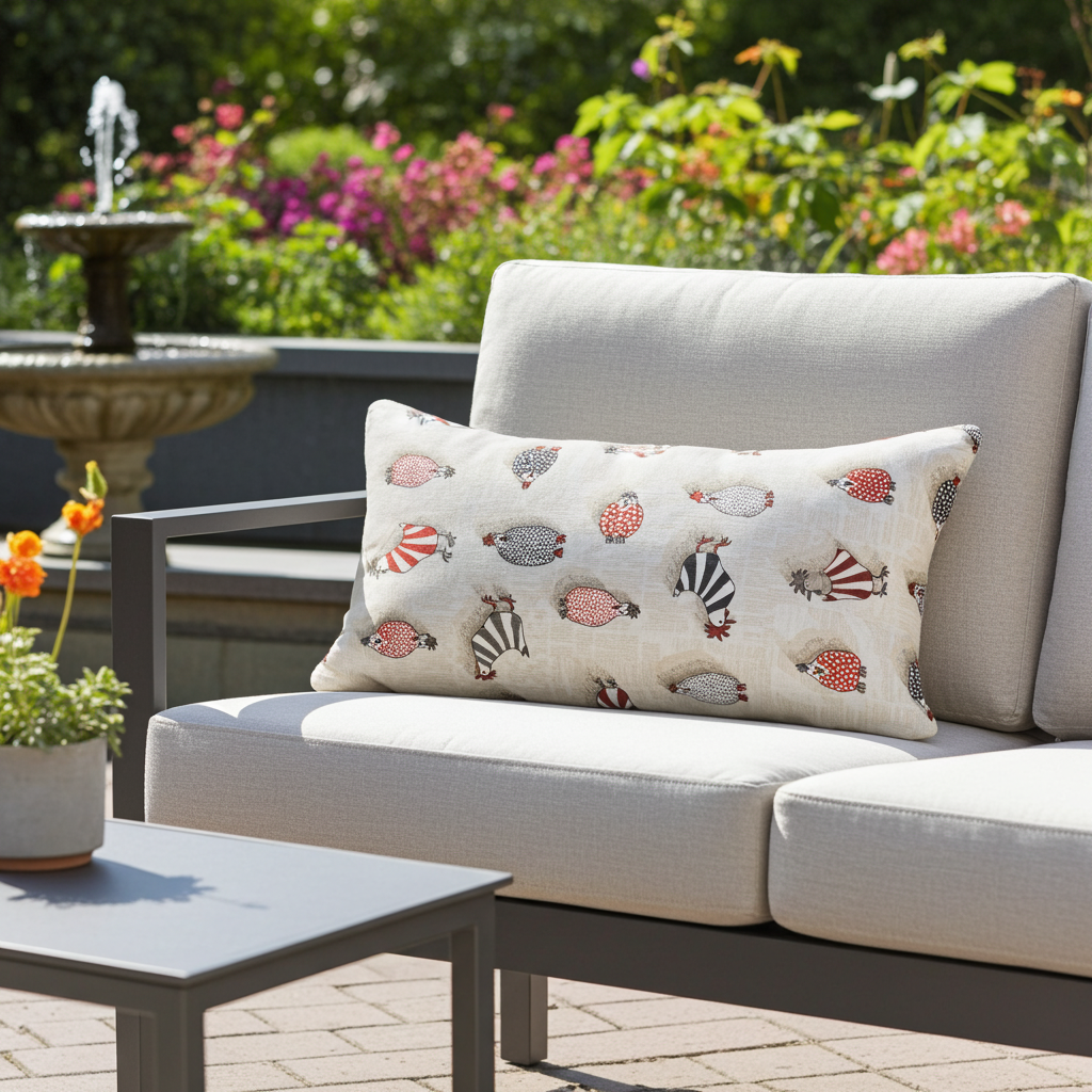 Kissenhülle mit buntem Hühnerhof - Easter Chicken 30x50 cm