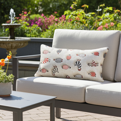 Kissenhülle mit buntem Hühnerhof - Easter Chicken 30x50 cm