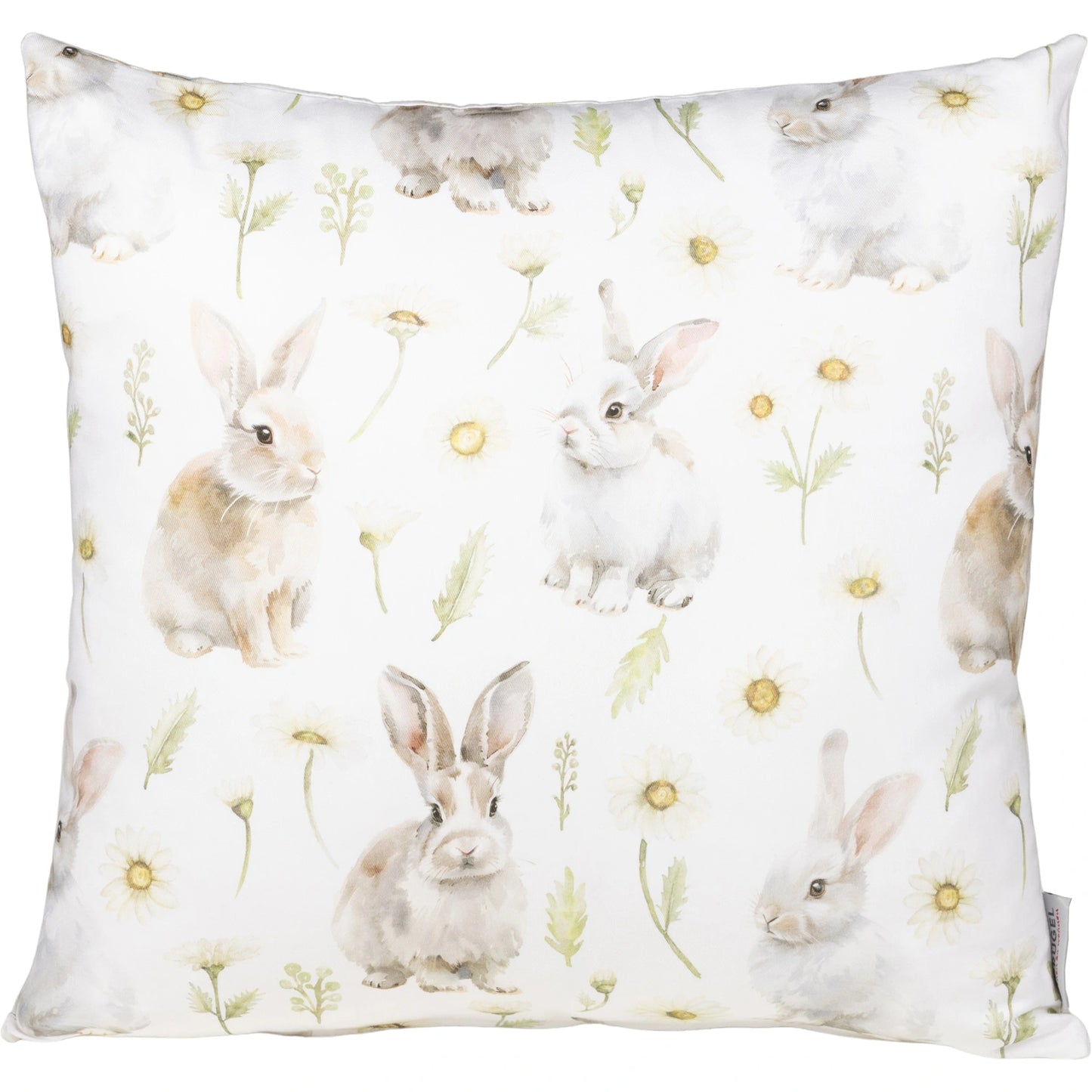 Kissenhülle mit Hasen im Blütenregen - Juma Rabbit 60x60 cm