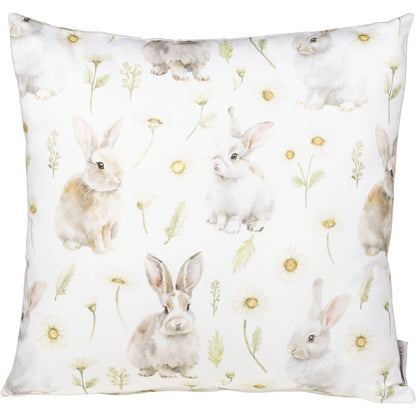 Kissenhülle mit Hasen im Blütenregen - Juma Rabbit 40x40 cm
