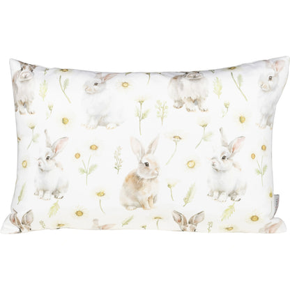 Kissenhülle mit Hasen im Blütenregen - Juma Rabbit 40x60 cm