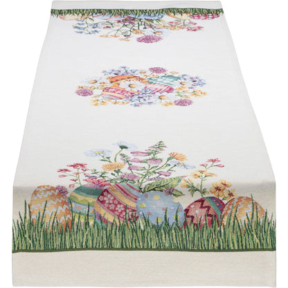 Gobelin Tischband Osterwiese 45x140 cm