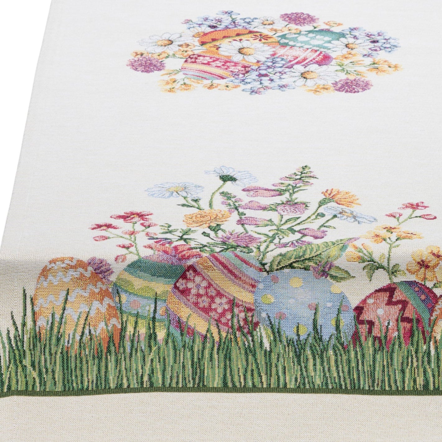 Gobelin Tischband Osterwiese 45x140 cm