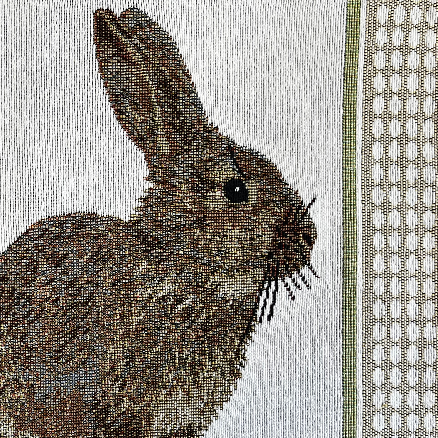 Gobelin Tischset brauner Hase -  Natural Bunny ca. 33x50 cm