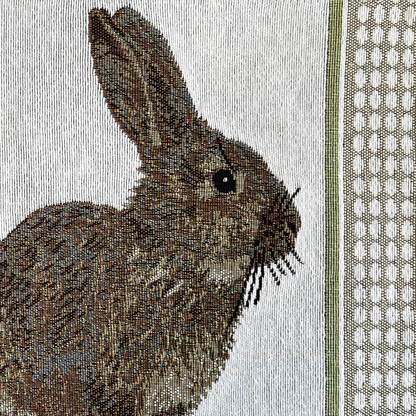 Gobelin Tischset brauner Hase -  Natural Bunny ca. 33x50 cm