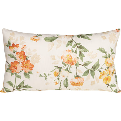 Kissenhülle mit Zweigen und orangen Blüten - Anderson Floret 30x50 cm