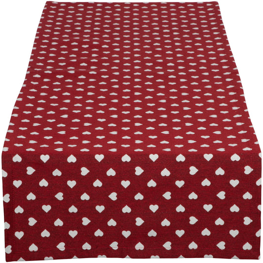 Tischband Lieblingsplatz rot - Montana Hearts 50x150 cm