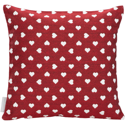 Kissenhülle Lieblingsplatz rot - Montana Hearts 50x50 cm