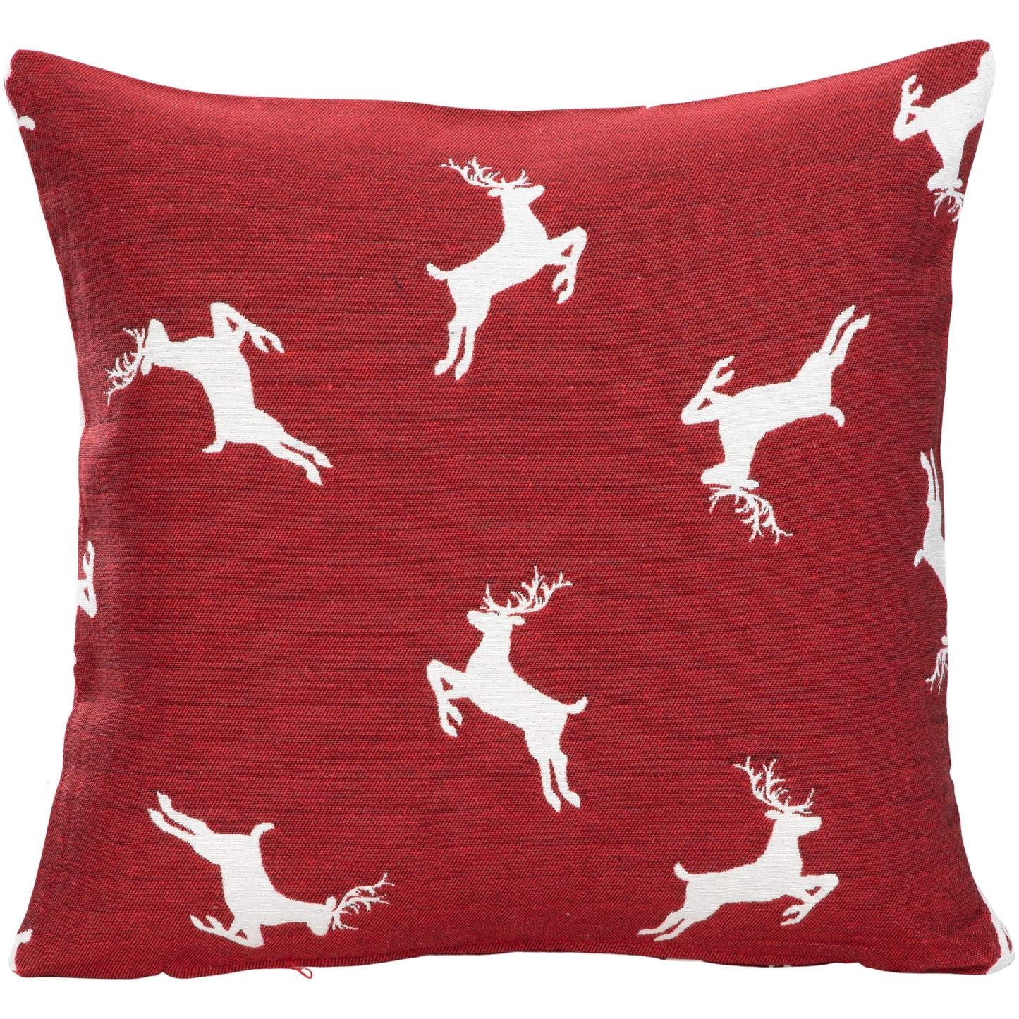 Kissenhülle springende Rentiere rot  - Montana Deer 50x50 cm