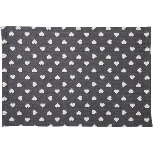 Jacquard Tischset Lieblingsplatz grau 35x50 cm