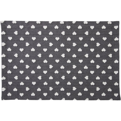 Jacquard Tischset Lieblingsplatz grau 35x50 cm