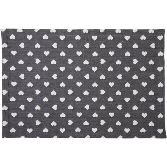 Tischset Lieblingsplatz grau - Montana Hearts 35x50 cm