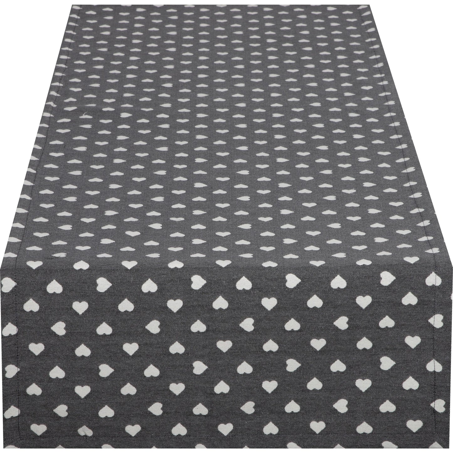 Tischband Lieblingsplatz grau - Montana Hearts 40x180 cm