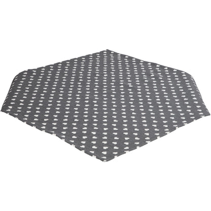 Jacquard Tischdecke Lieblingsplatz grau 110x110 cm