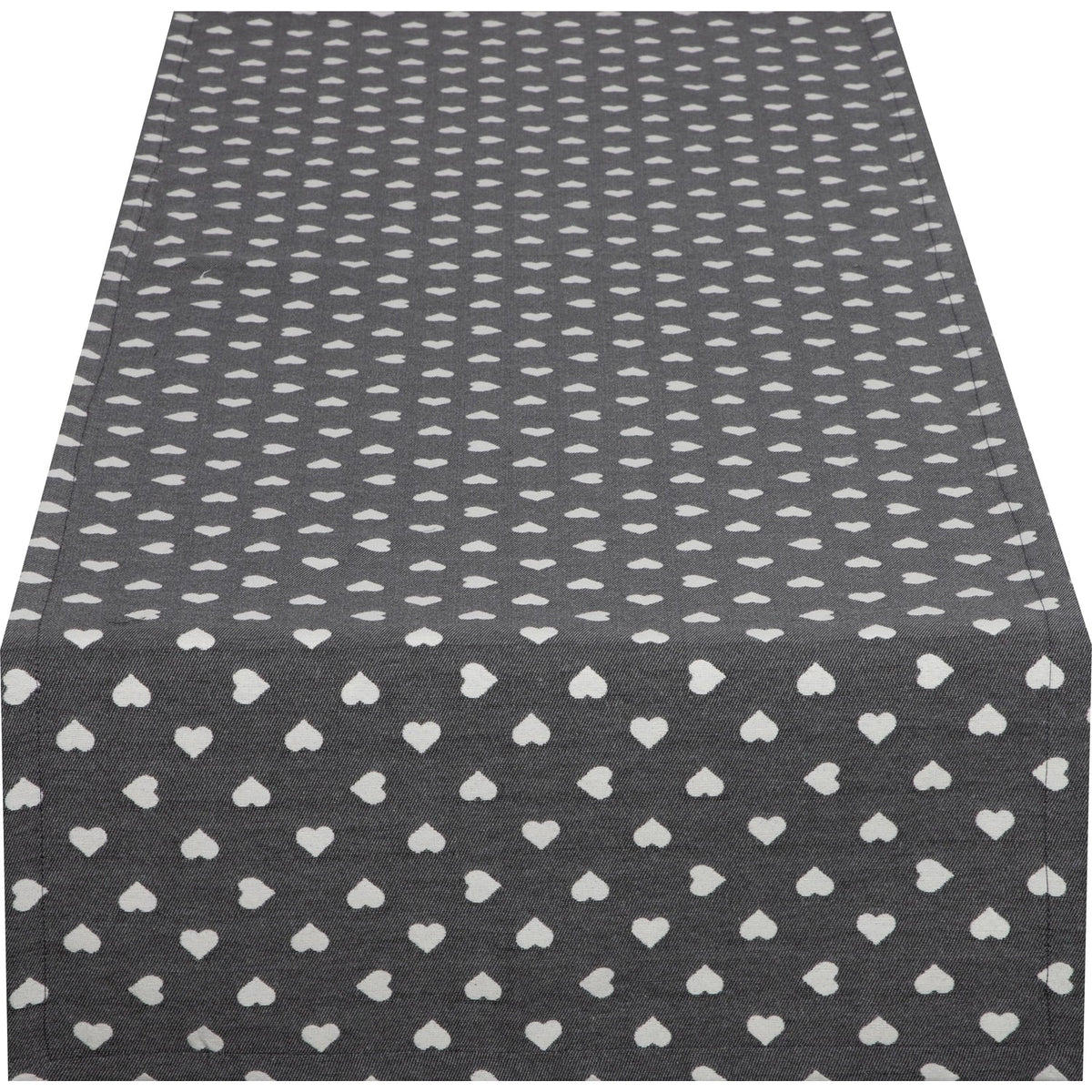 Jacquard Tischband Lieblingsplatz grau 50x150 cm