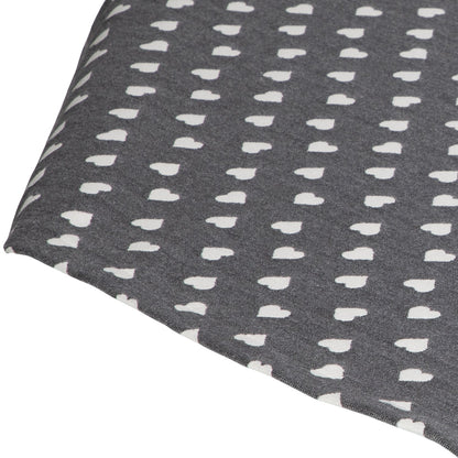 Jacquard Tischdecke Lieblingsplatz grau 110x110 cm