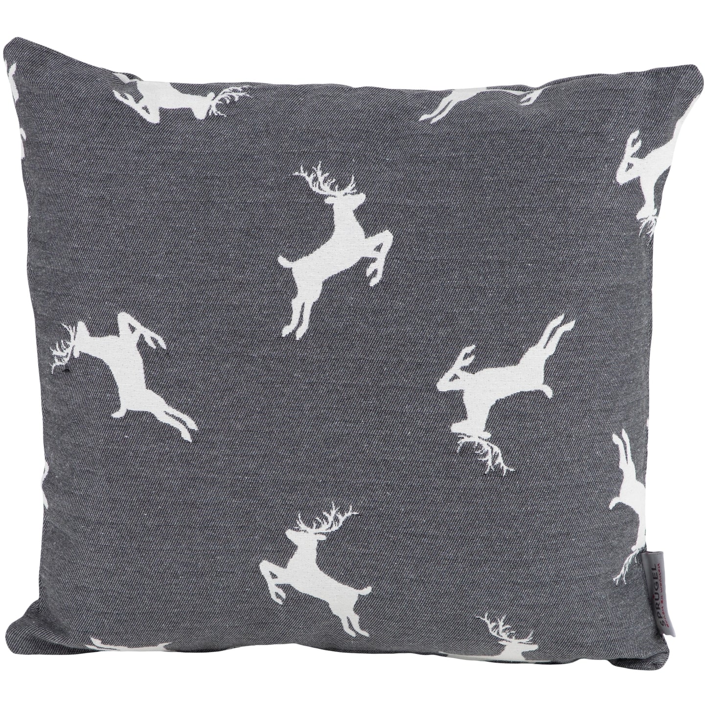 Kissenhülle springende Rentiere grau - Montana Deer 50x50 cm
