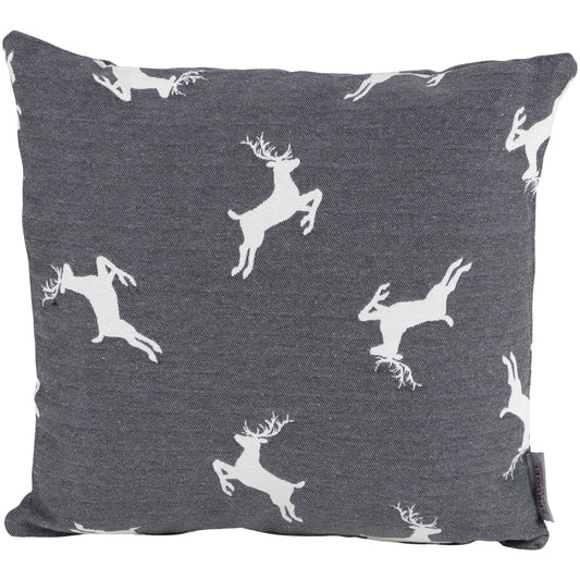 Kissenhülle springende Rentiere grau - Montana Deer 40x40 cm