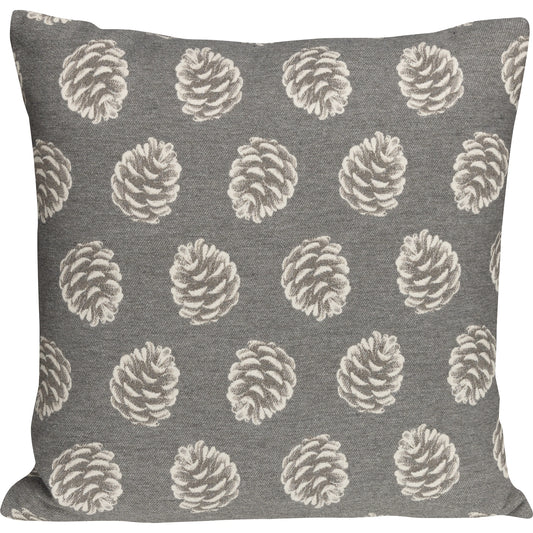 Kissenhülle Kiefernzapfen grau - Montana Pine Cone 45x45 cm