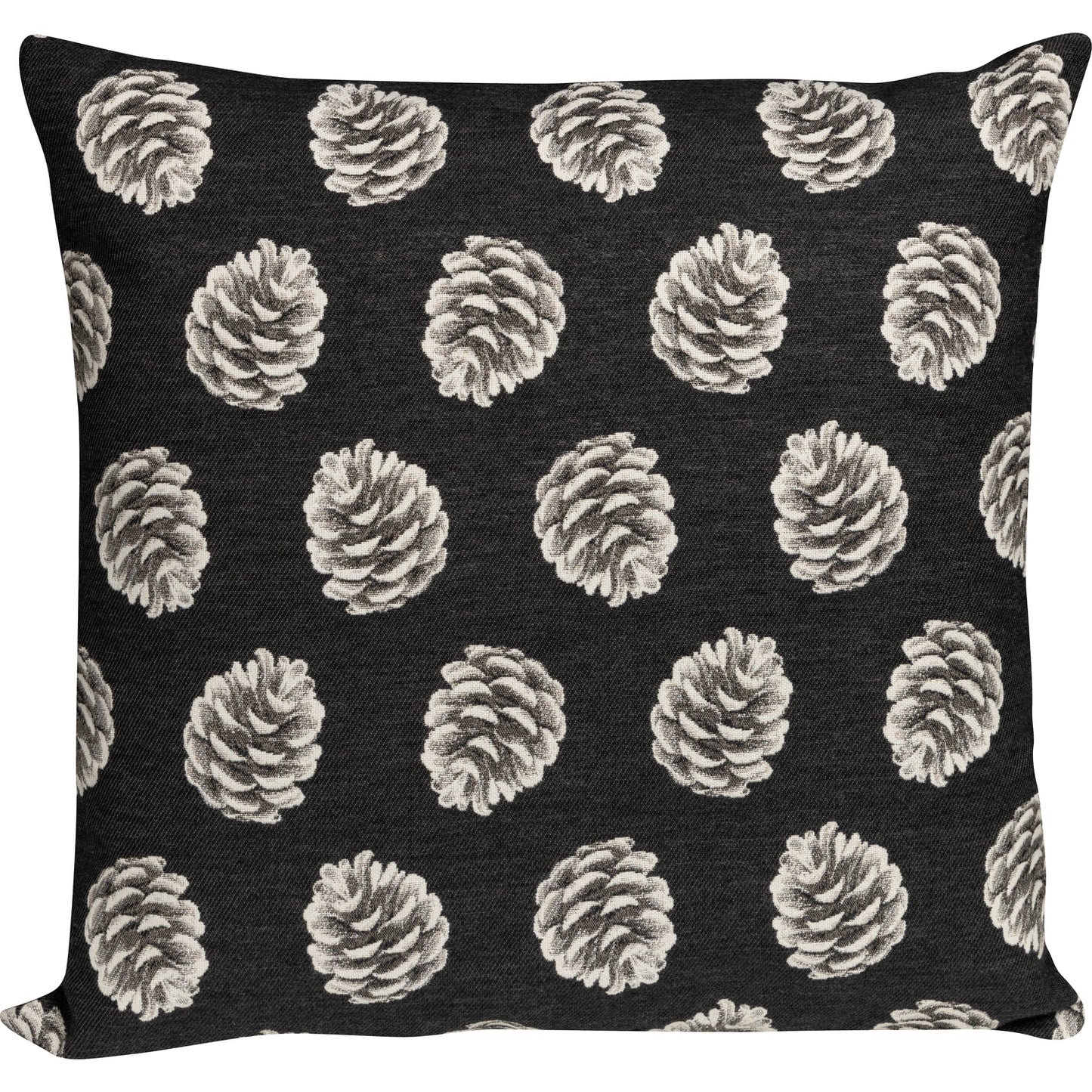 Kissenhülle Kiefernzapfen schwarz - Montana Pine Cone 45x45 cm