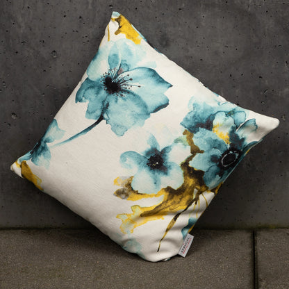 Kissenhülle Blaue Mohnblume - Poemia Batik 60x60 cm