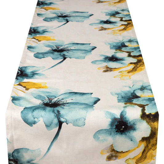 Tischläufer Blaue Mohnblume - Poemia Batik 38/150 cm