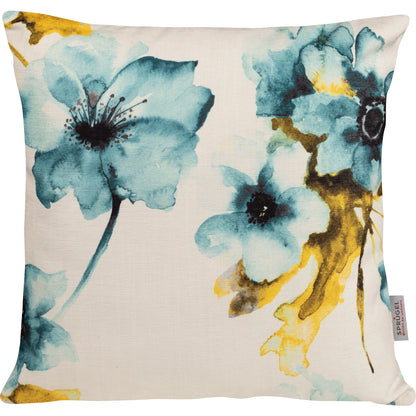 Kissenhülle Blaue Mohnblume - Poemia Batik 45x45 cm