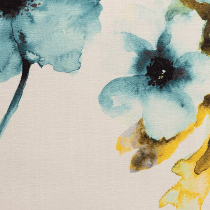Edel Samt Kissenhülle Blaue Mohnblume 45x45 cm