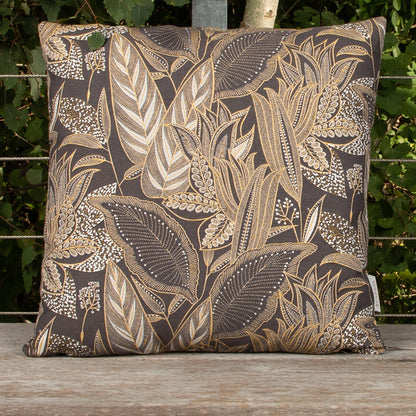 Kissenhülle Savannen Gold - Timbu Leaves dark 60x60 cm