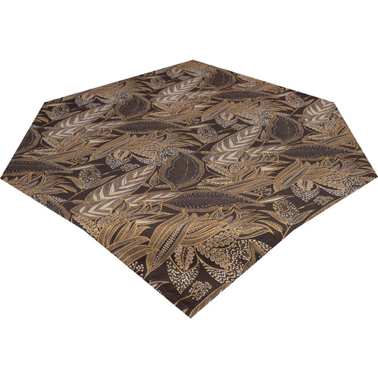 Mitteldecke Savannen Gold - Timbu Leaves dark 85x85 cm