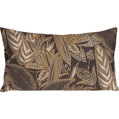 Kissenhülle Savannen Gold - Timbu Leaves dark 30x50 cm