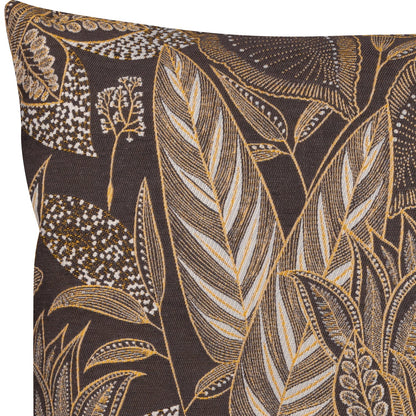 Kissenhülle Savannen Gold - Timbu Leaves dark 50x50 cm