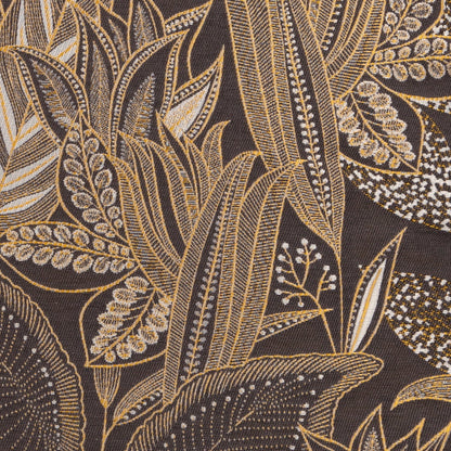 Kissenhülle Savannen Gold - Timbu Leaves dark 50x50 cm