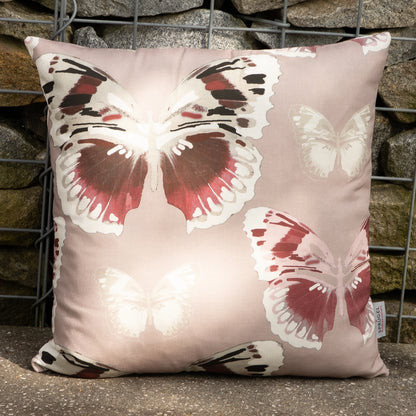 Kissenhülle Vintage Schmetterlinge - Burgund Butterfly 50x50 cm