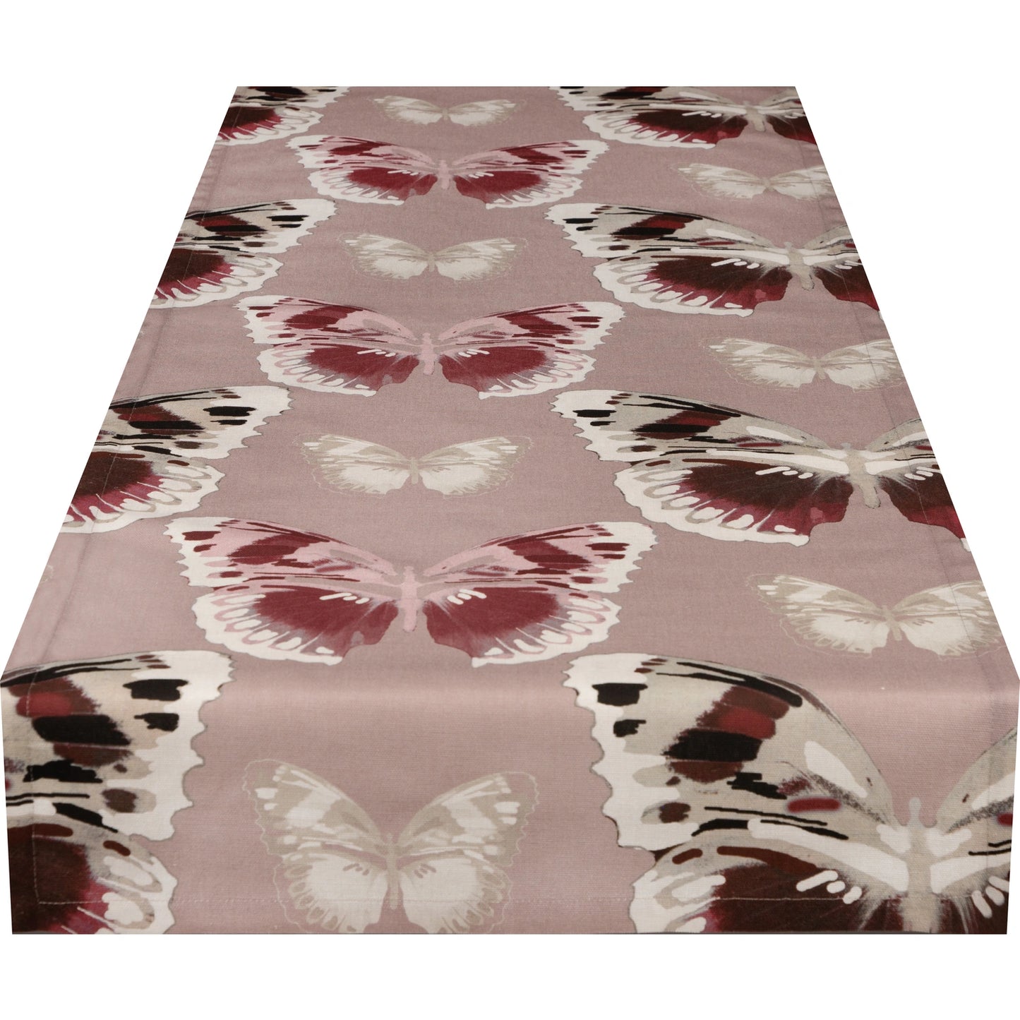 Tischband Vintage Schmetterlinge - Burgund Butterfly 50x150 cm