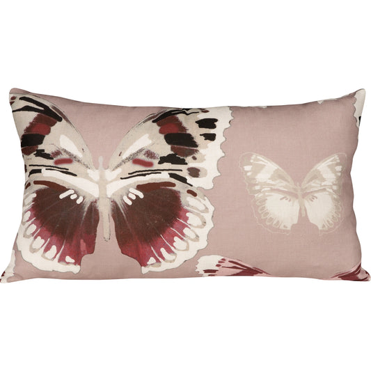 Kissenhülle Vintage Schmetterlinge - Burgund Butterfly 30x50 cm