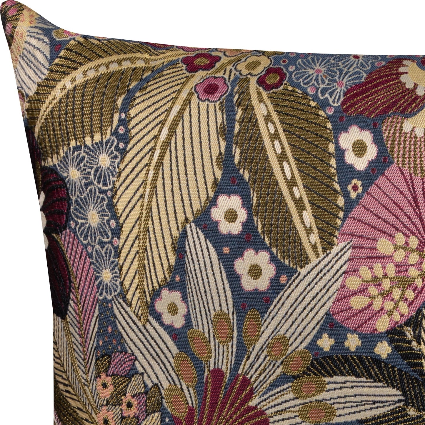 Kissenhülle Mitternachtsgarten - Burgund Flowerfield 60x60 cm