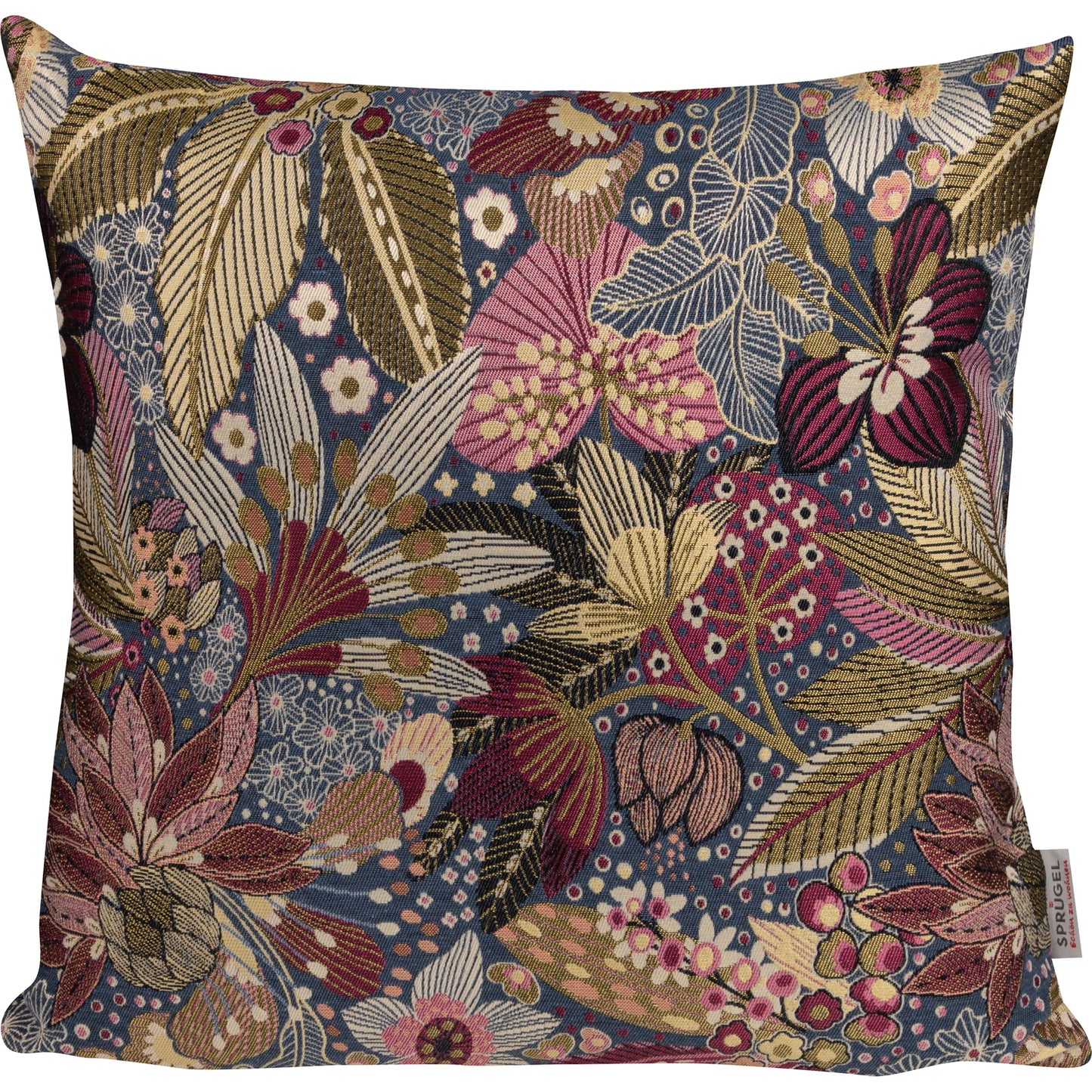 Kissenhülle Mitternachtsgarten - Burgund Flowerfield 60x60 cm