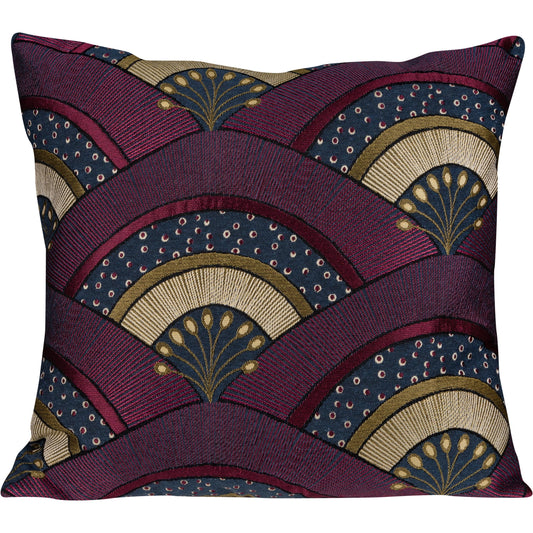 Kissenhülle Glamour Fächer - Burgund Fan 40x40 cm